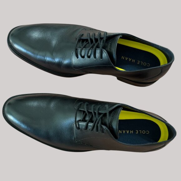 Cole Haan Mens Hawthorne Plain Oxford Black Leather Shoe Size 11M - Picture 5 of 14